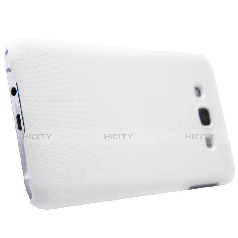 Coque Plastique Rigide Mat pour Samsung Galaxy E7 SM-E700 E7000 Blanc Plus