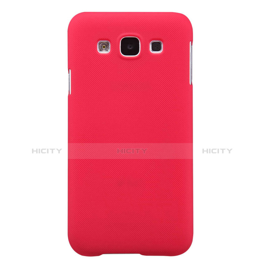 Coque Plastique Rigide Mat pour Samsung Galaxy E7 SM-E700 E7000 Rouge Plus