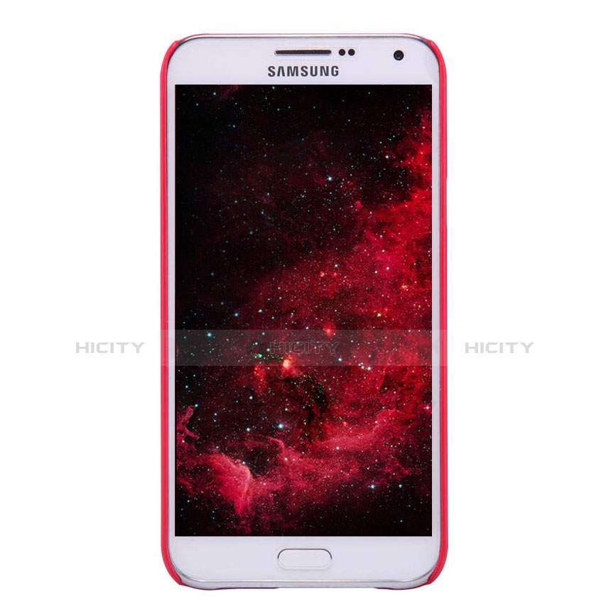 Coque Plastique Rigide Mat pour Samsung Galaxy E7 SM-E700 E7000 Rouge Plus