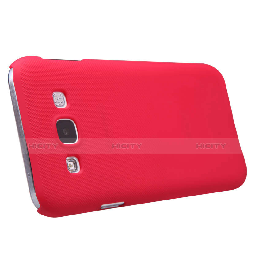 Coque Plastique Rigide Mat pour Samsung Galaxy E7 SM-E700 E7000 Rouge Plus