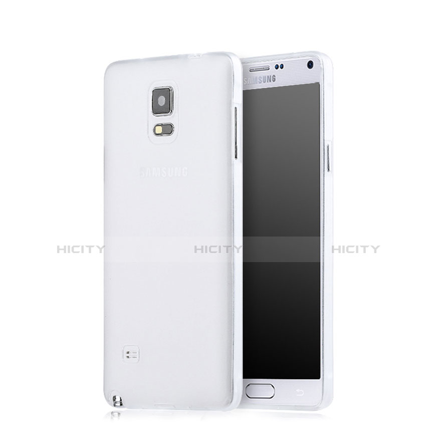 Coque Plastique Rigide Mat pour Samsung Galaxy Note 4 Duos N9100 Dual SIM Blanc Plus