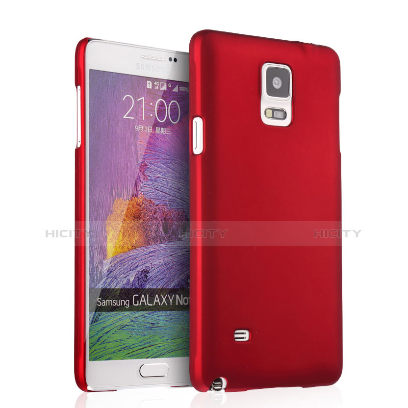 Coque Plastique Rigide Mat pour Samsung Galaxy Note 4 Duos N9100 Dual SIM Rouge Plus