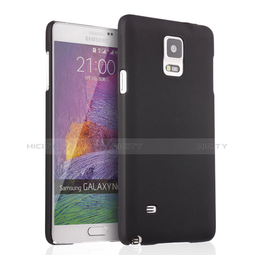 Coque Plastique Rigide Mat pour Samsung Galaxy Note 4 SM-N910F Noir Plus