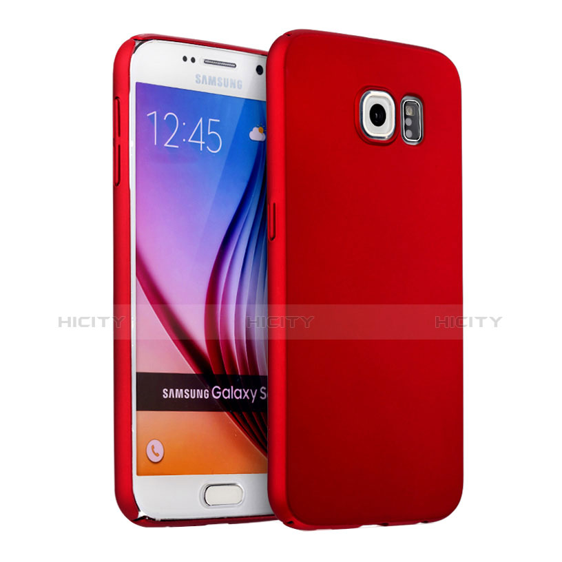 Coque Plastique Rigide Mat pour Samsung Galaxy S6 SM-G920 Rouge Plus