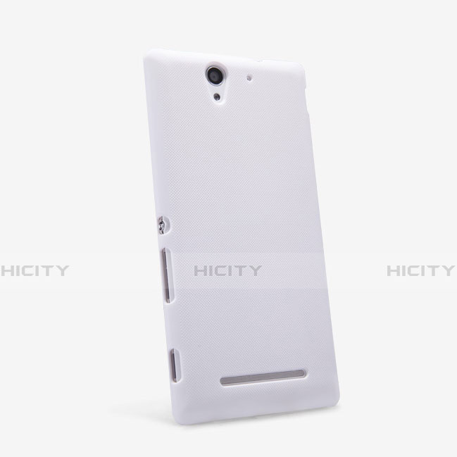 Coque Plastique Rigide Mat pour Sony Xperia C3 Blanc Plus