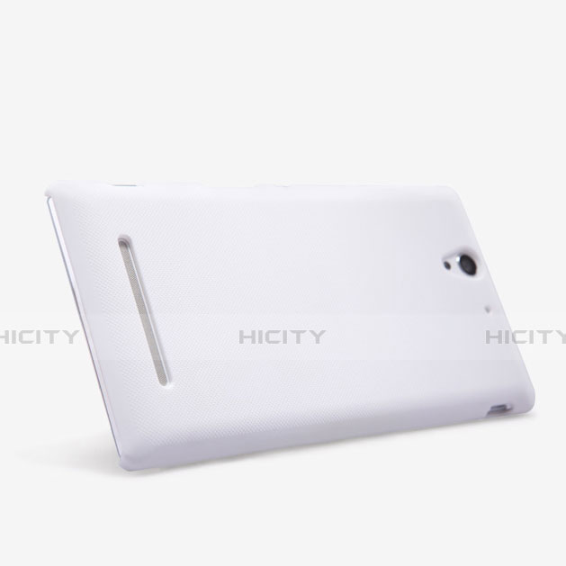 Coque Plastique Rigide Mat pour Sony Xperia C3 Blanc Plus