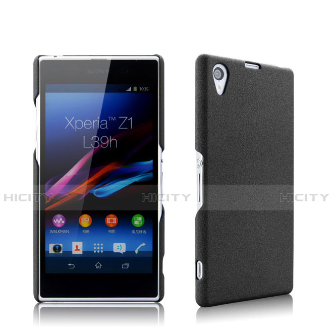 Coque Plastique Rigide Mat pour Sony Xperia Z1 L39h Noir Plus