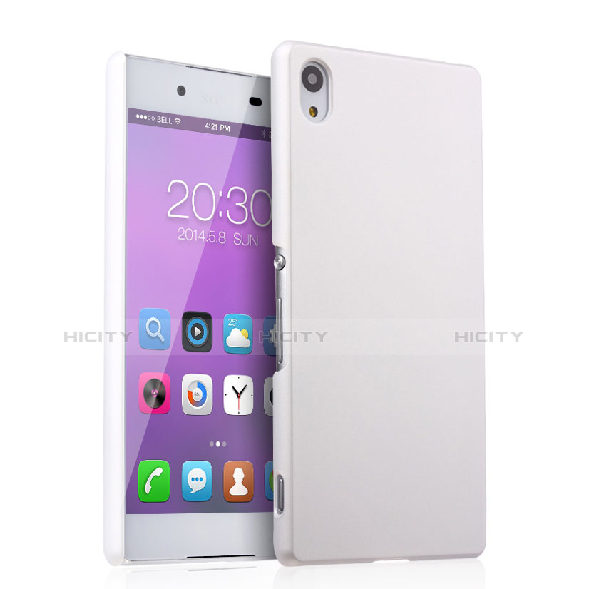 Coque Plastique Rigide Mat pour Sony Xperia Z3+ Plus Blanc Plus