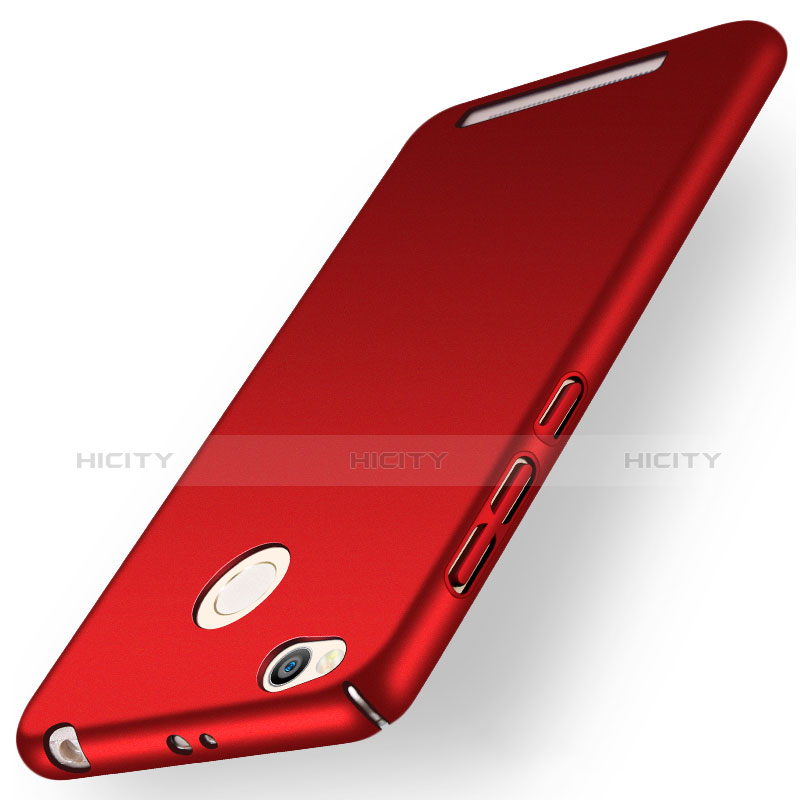 Coque Plastique Rigide Mat pour Xiaomi Redmi 3 High Edition Rouge Plus