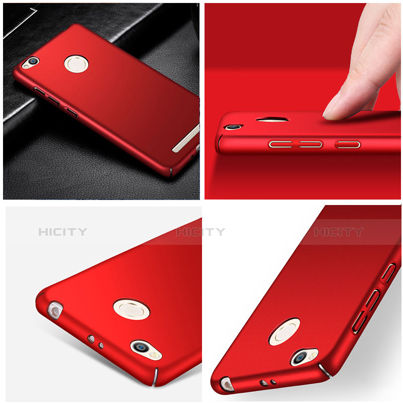 Coque Plastique Rigide Mat pour Xiaomi Redmi 3S Prime Rouge Plus