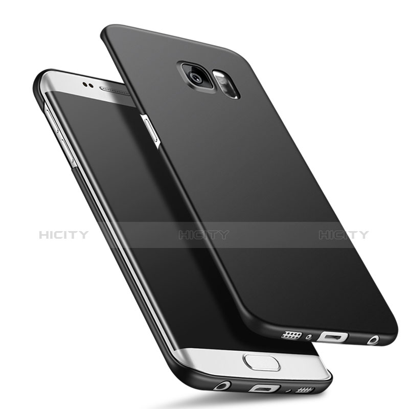 Coque Plastique Rigide Mat Q02 pour Samsung Galaxy S6 Edge+ Plus SM-G928F Noir Plus