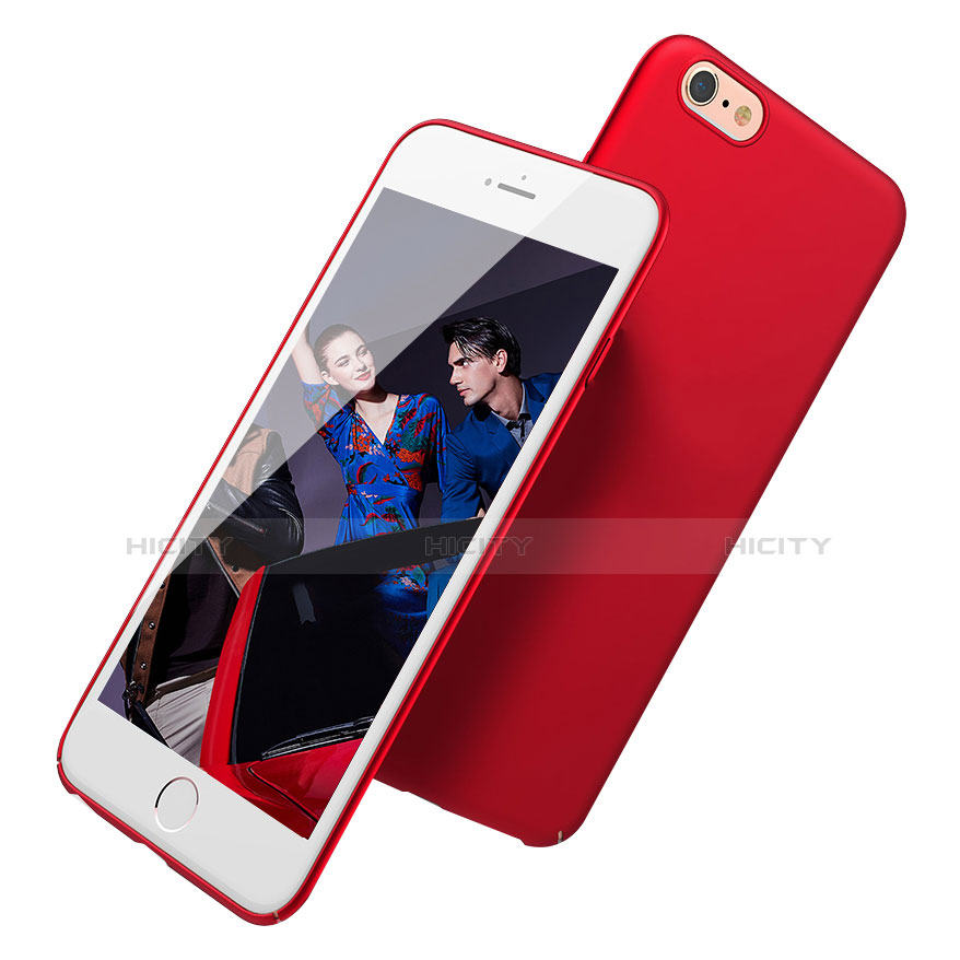 Coque Plastique Rigide Mat Q03 pour Apple iPhone 7 Rouge Plus