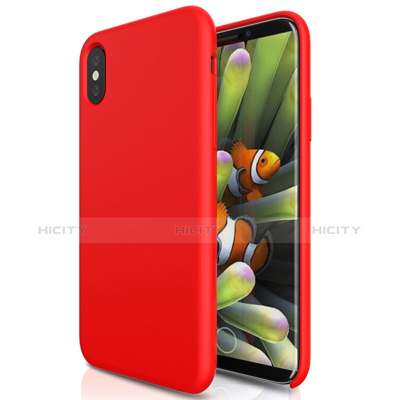 Coque Plastique Rigide Mat S01 pour Apple iPhone X Rouge Plus