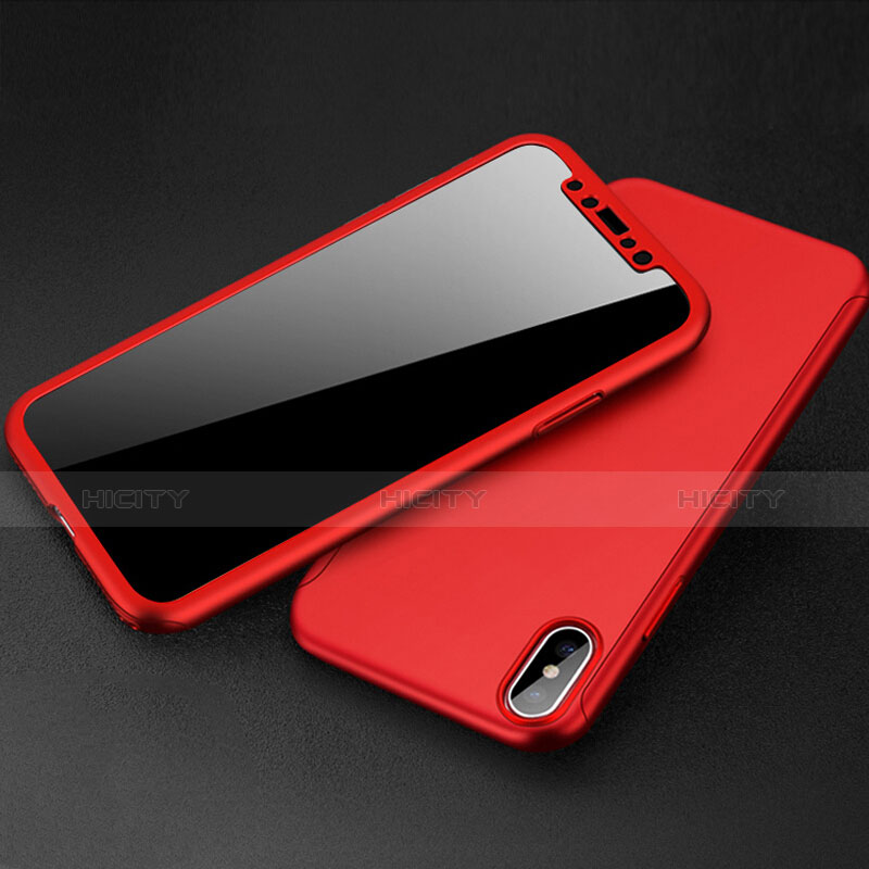 Coque Plastique Rigide Mat S02 pour Apple iPhone Xs Max Rouge Plus