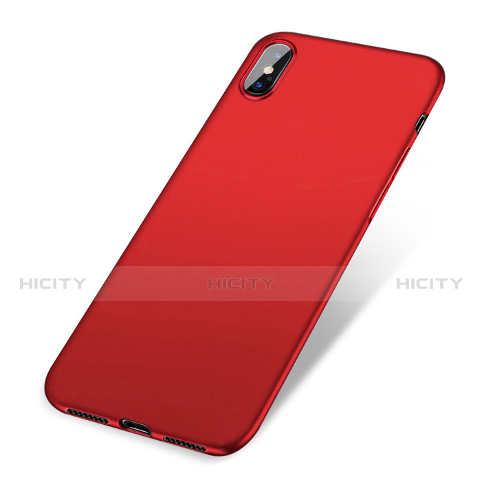 Coque Plastique Rigide Mat W01 pour Apple iPhone X Rouge Plus