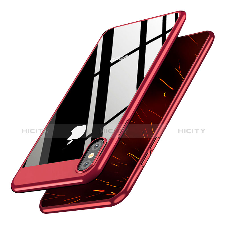 Coque Plastique Rigide Miroir M01 pour Apple iPhone Xs Max Rouge Plus