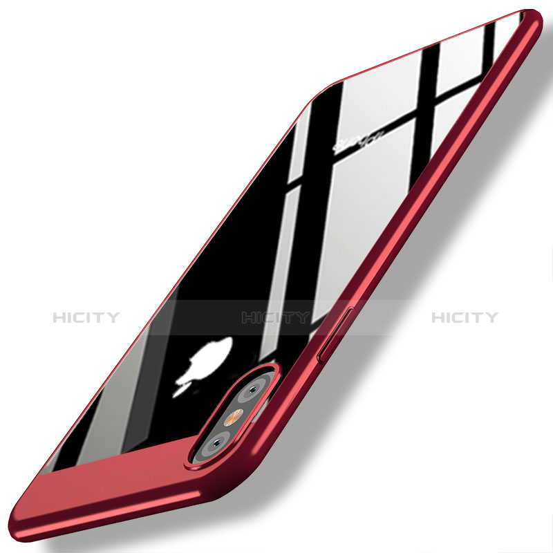 Coque Plastique Rigide Miroir M01 pour Apple iPhone Xs Max Rouge Plus