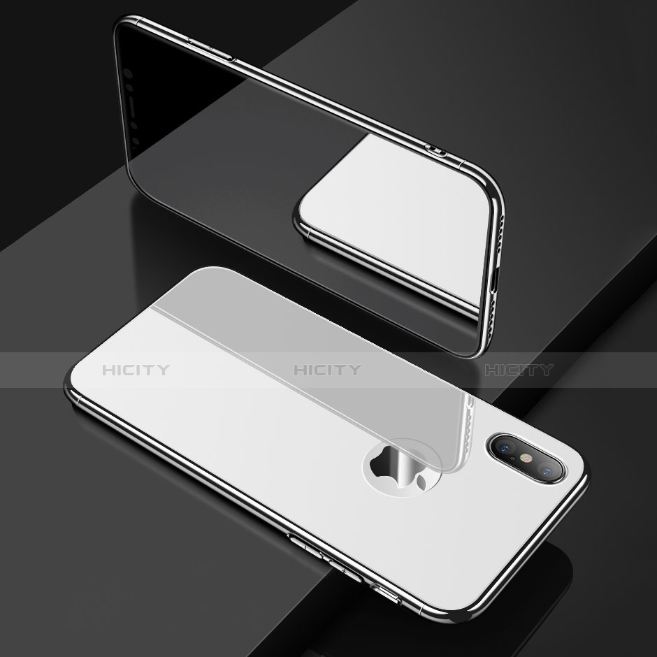 Coque Plastique Rigide Miroir pour Apple iPhone X Blanc Plus