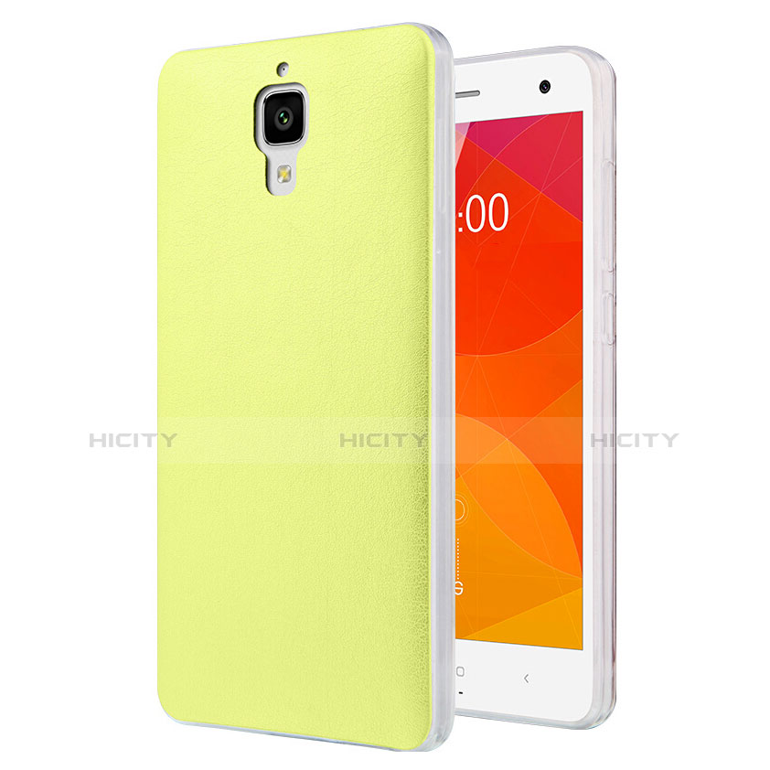 Coque Plastique Rigide Motif Cuir pour Xiaomi Mi 4 LTE Vert Plus