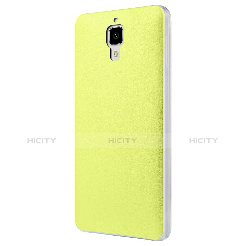 Coque Plastique Rigide Motif Cuir pour Xiaomi Mi 4 LTE Vert Plus