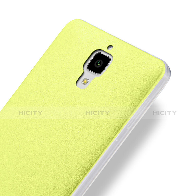 Coque Plastique Rigide Motif Cuir pour Xiaomi Mi 4 LTE Vert Plus