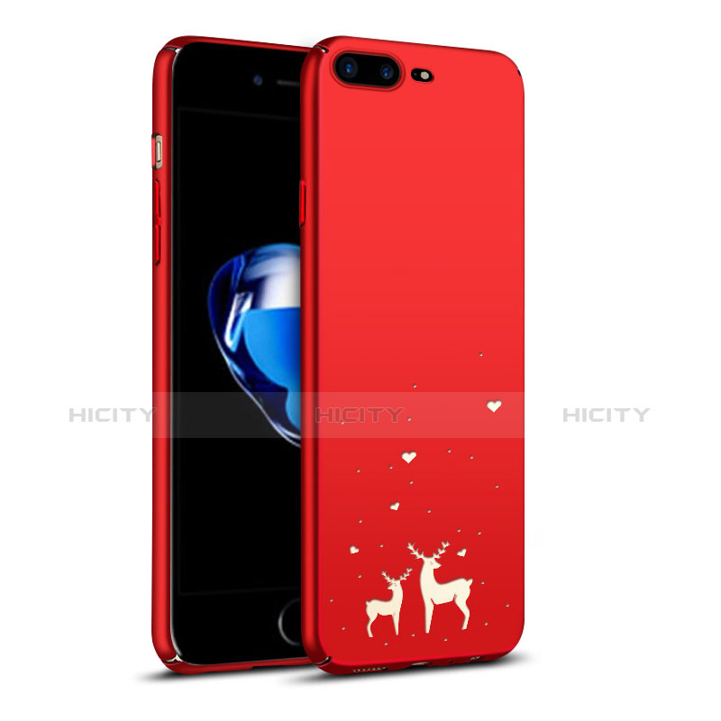 Coque Plastique Rigide Renne pour Apple iPhone 7 Plus Rouge Plus