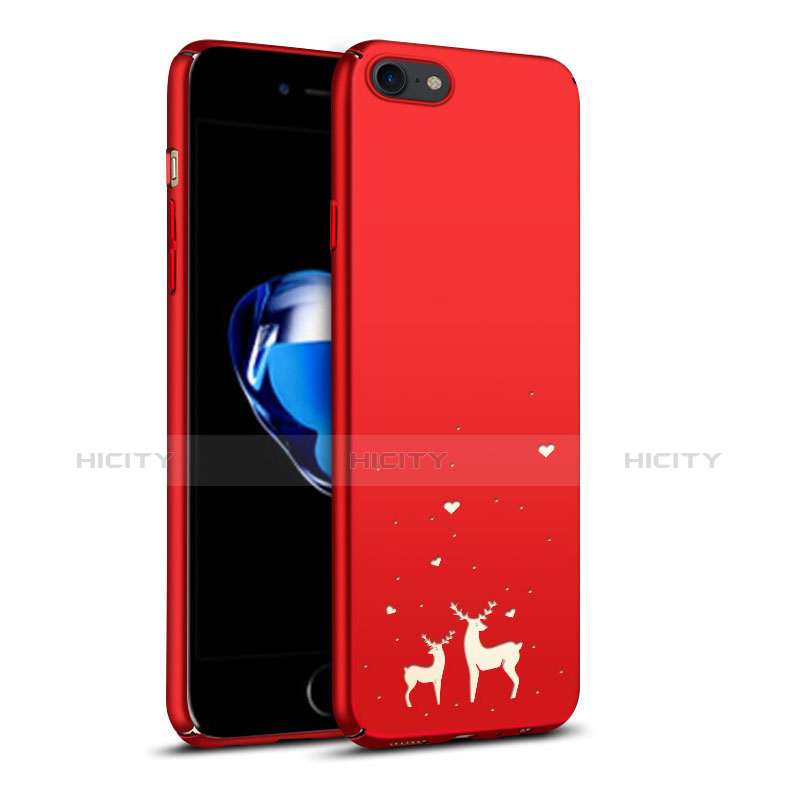 Coque Plastique Rigide Renne pour Apple iPhone 7 Rouge Plus