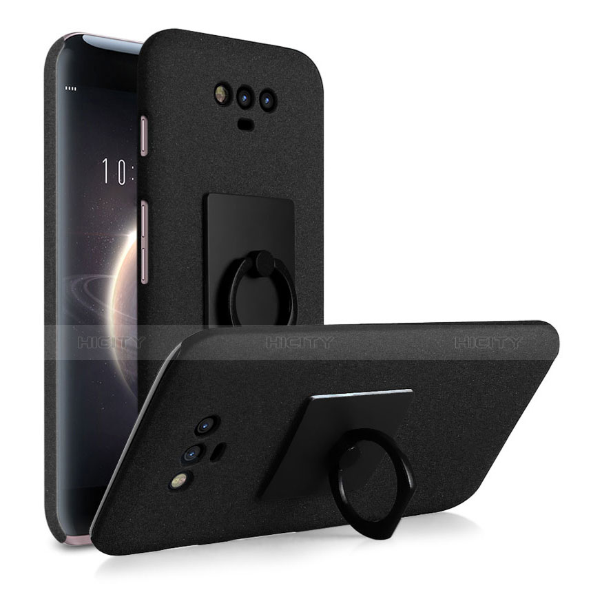 Coque Plastique Rigide Sables Mouvants et Support Bague Anneau pour Huawei Honor Magic Noir Plus