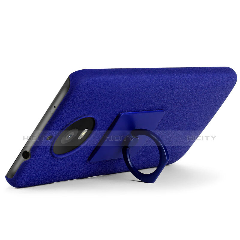 Coque Plastique Rigide Sables Mouvants et Support Bague Anneau pour Motorola Moto G5S Bleu Plus