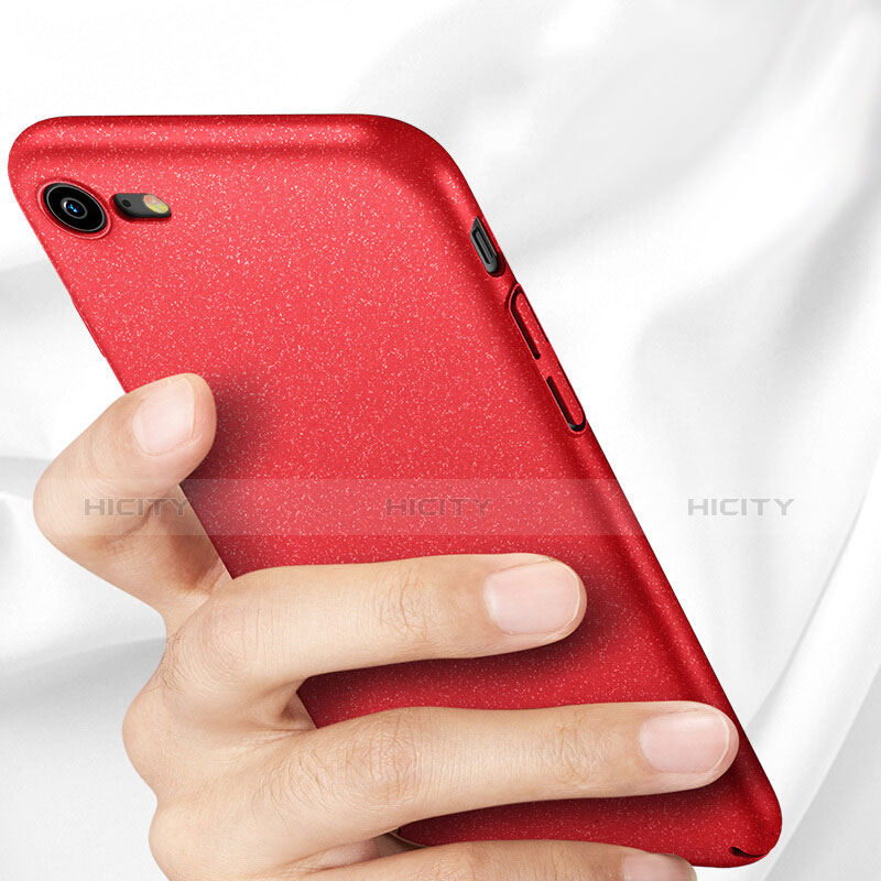 Coque Plastique Rigide Sables Mouvants pour Apple iPhone 7 Rouge Plus