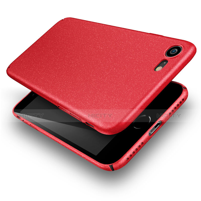 Coque Plastique Rigide Sables Mouvants pour Apple iPhone 8 Rouge Plus