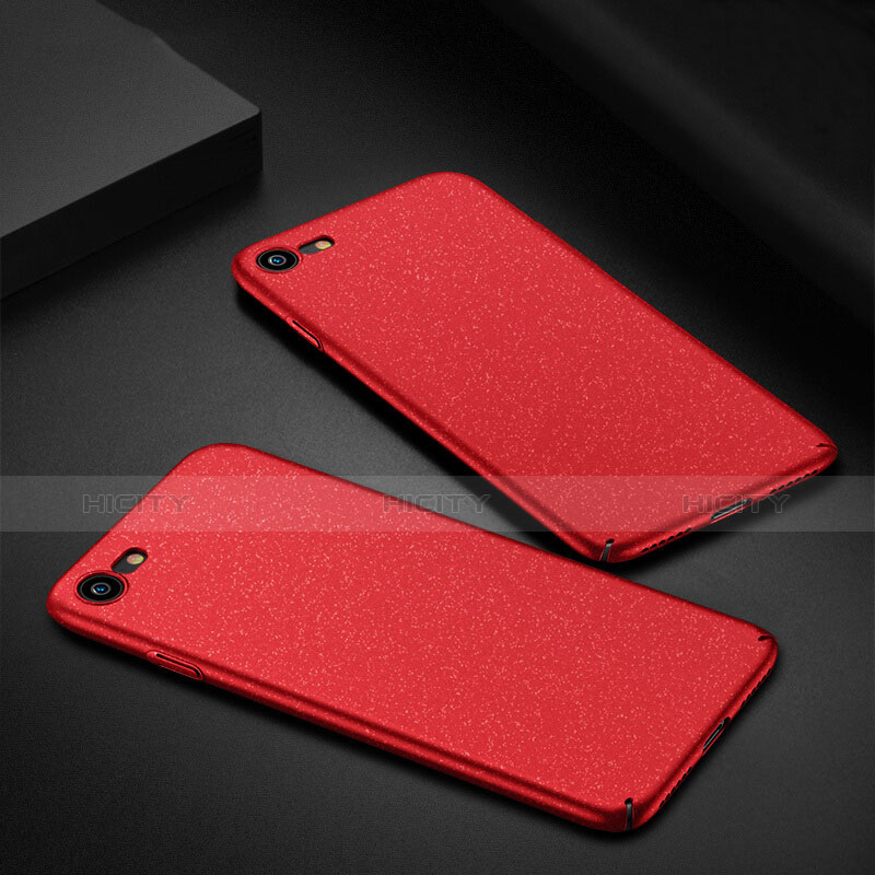 Coque Plastique Rigide Sables Mouvants pour Apple iPhone 8 Rouge Plus