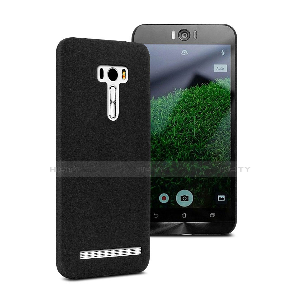 Coque Plastique Rigide Sables Mouvants pour Asus Zenfone Selfie ZD551KL Noir Plus