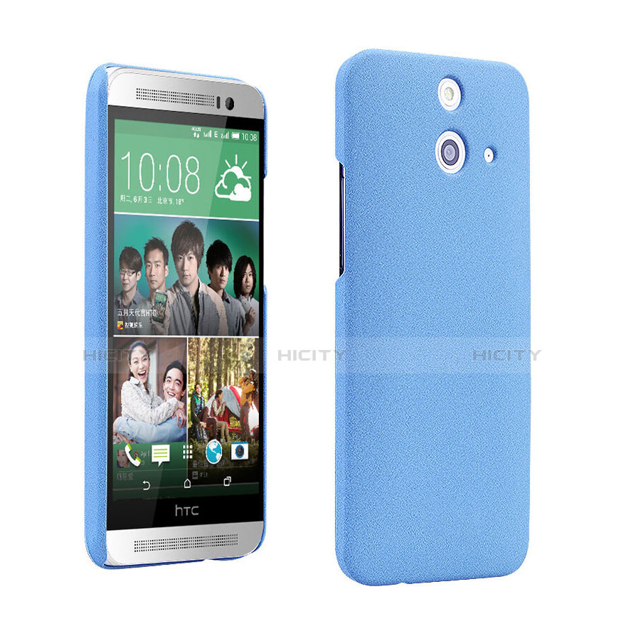 Coque Plastique Rigide Sables Mouvants pour HTC One E8 Bleu Plus