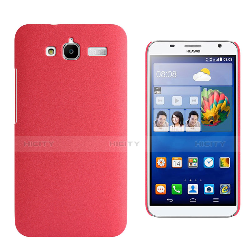 Coque Plastique Rigide Sables Mouvants pour Huawei Ascend GX1 Rouge Plus