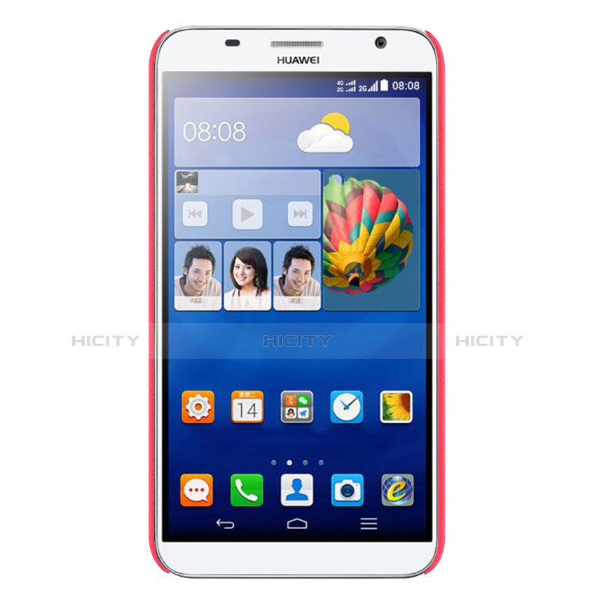 Coque Plastique Rigide Sables Mouvants pour Huawei Ascend GX1 Rouge Plus