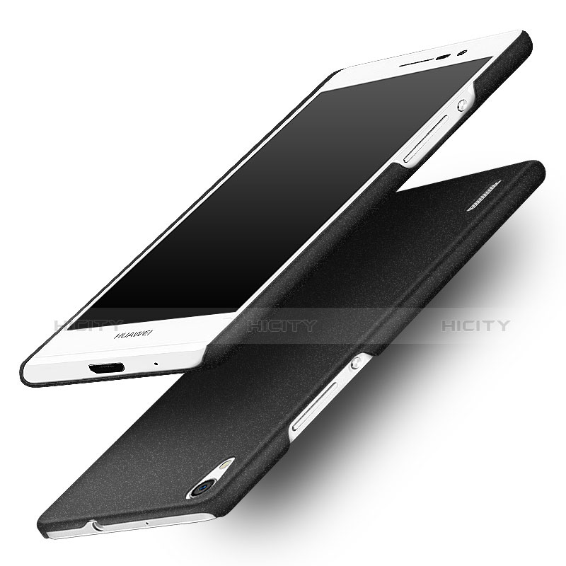 Coque Plastique Rigide Sables Mouvants pour Huawei P7 Dual SIM Noir Plus