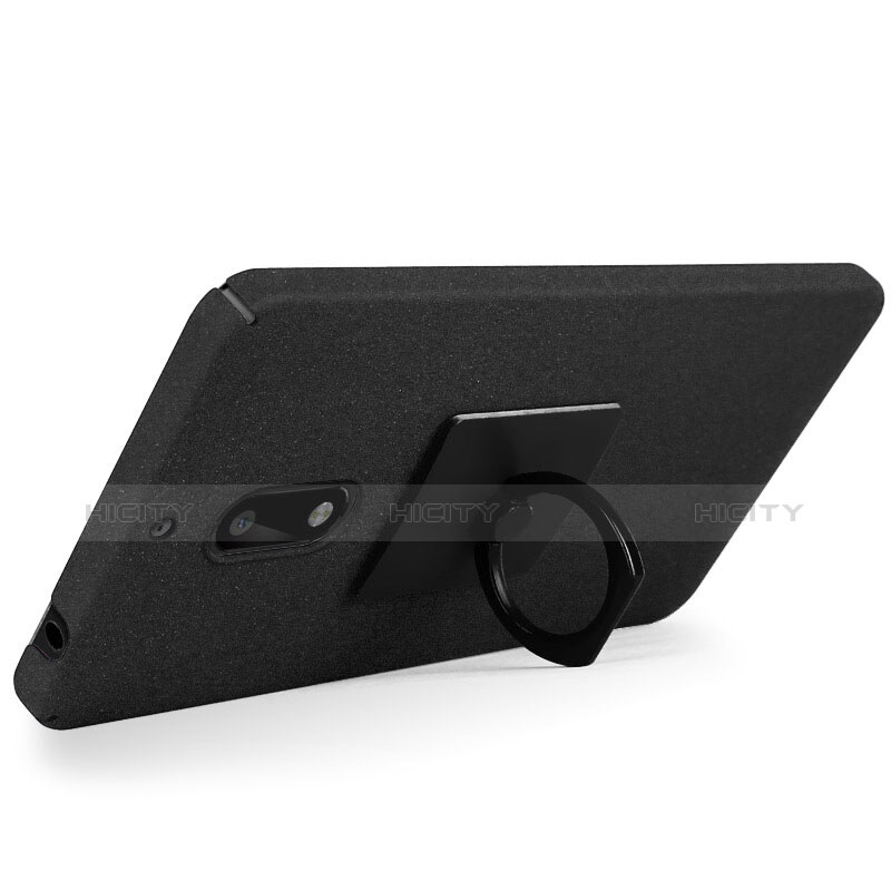 Coque Plastique Rigide Sables Mouvants pour Nokia 6 Noir Plus