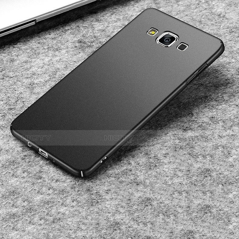 Coque Plastique Rigide Sables Mouvants pour Samsung Galaxy A7 Duos SM-A700F A700FD Noir Plus