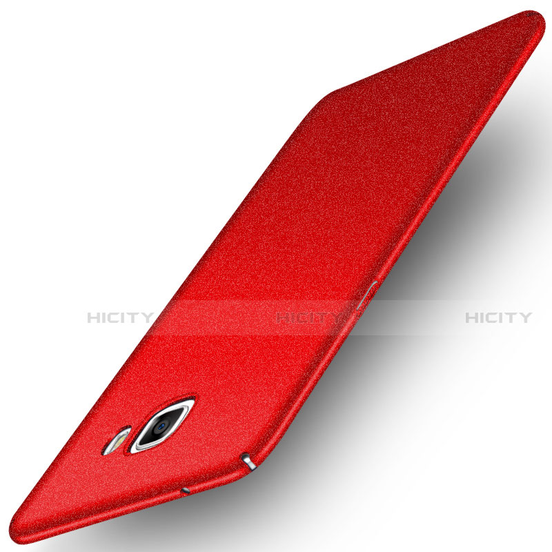 Coque Plastique Rigide Sables Mouvants pour Samsung Galaxy C9 Pro C9000 Rouge Plus