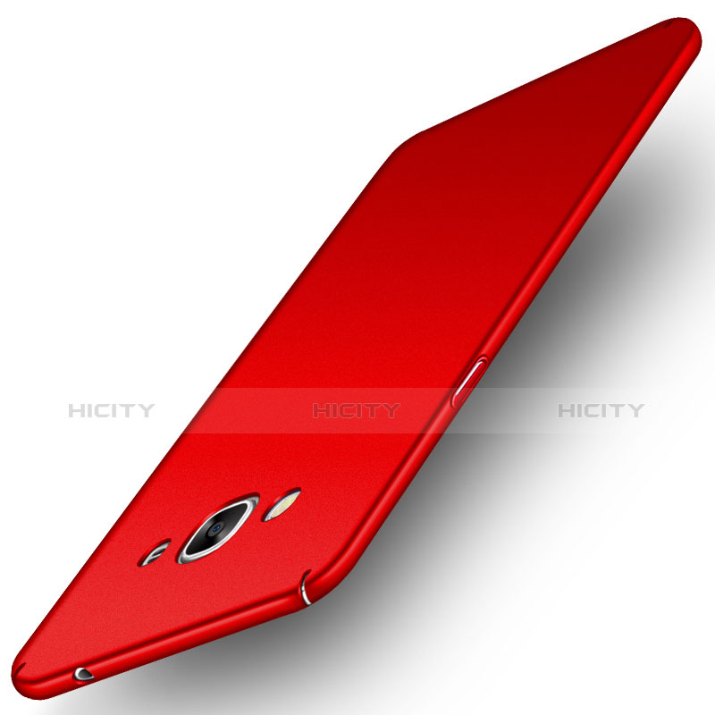 Coque Plastique Rigide Sables Mouvants pour Samsung Galaxy J3 Pro (2016) J3110 Rouge Plus