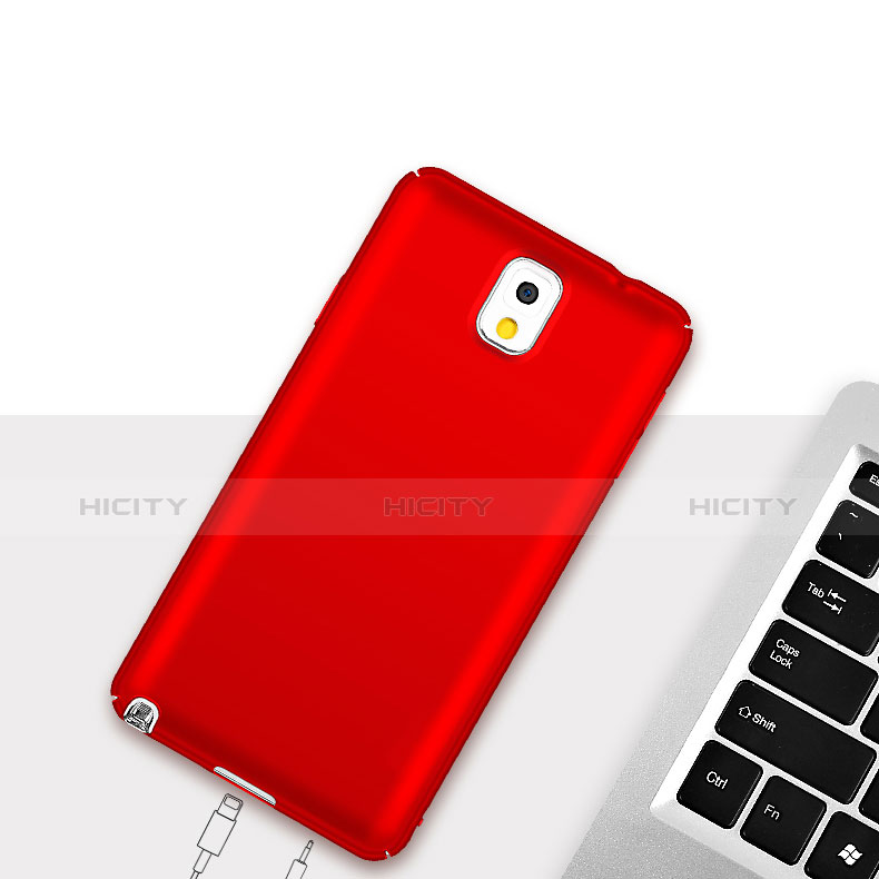 Coque Plastique Rigide Sables Mouvants pour Samsung Galaxy Note 3 N9000 Rouge Plus