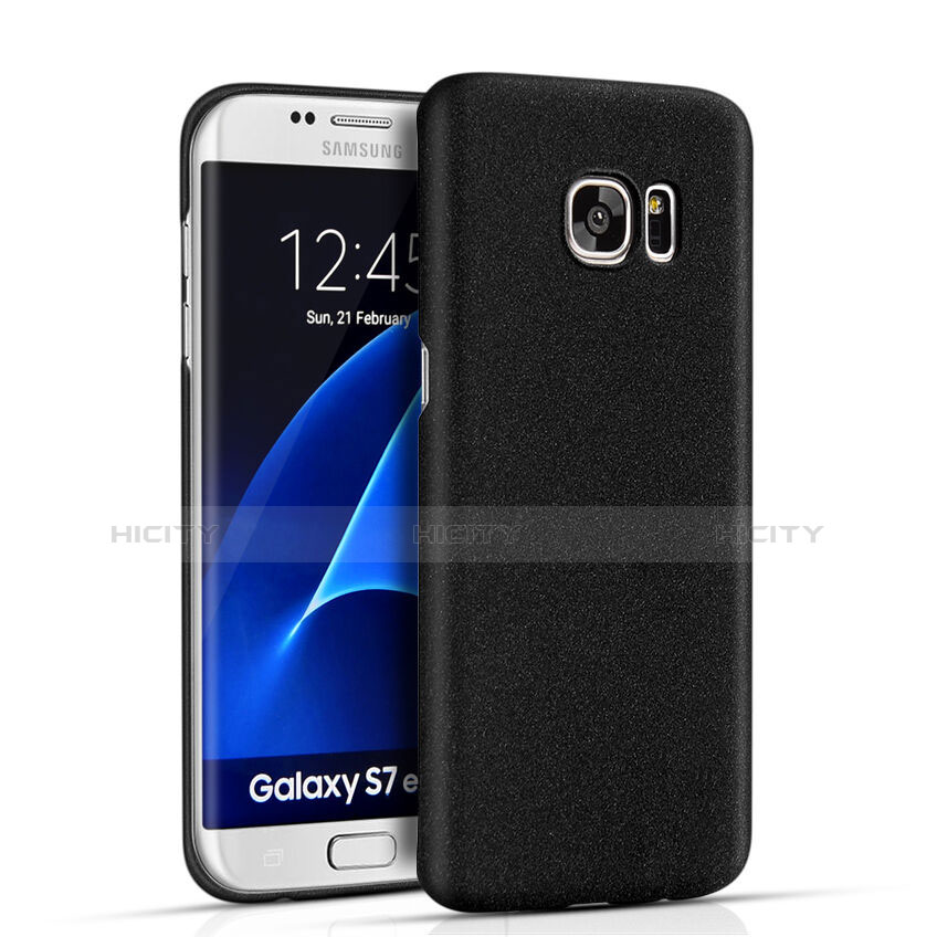 Coque Plastique Rigide Sables Mouvants pour Samsung Galaxy S7 Edge G935F Noir Plus