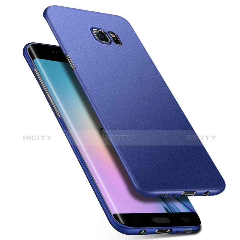 Coque Plastique Rigide Sables Mouvants Q01 pour Samsung Galaxy S6 Edge SM-G925 Bleu Plus