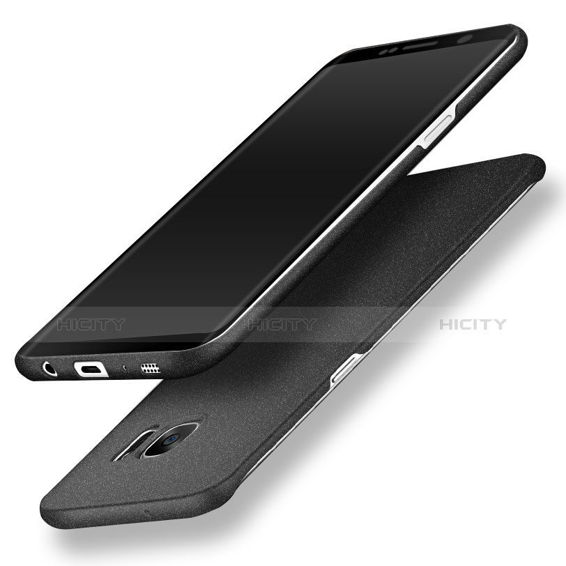 Coque Plastique Rigide Sables Mouvants Q01 pour Samsung Galaxy S7 Edge G935F Noir Plus