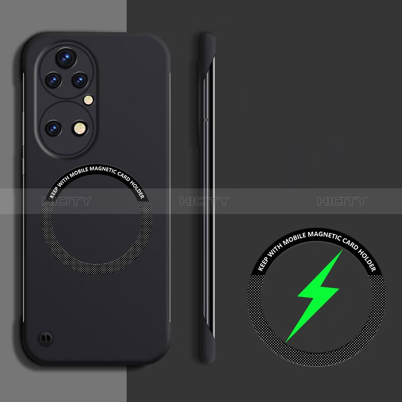 Coque Plastique Rigide Sans Cadre Etui Housse Mat avec Mag-Safe Magnetic Magnetique pour Huawei P50 Noir Plus