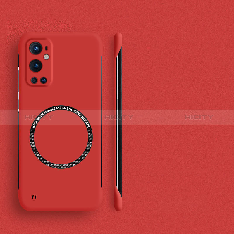 Coque Plastique Rigide Sans Cadre Etui Housse Mat avec Mag-Safe Magnetic Magnetique pour OnePlus 9 Pro 5G Rouge Plus