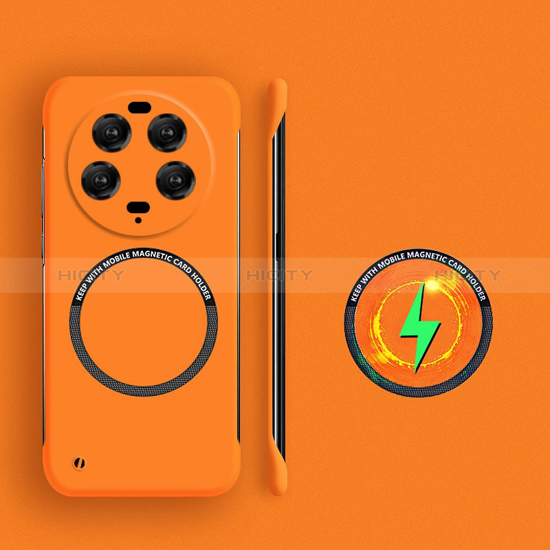 Coque Plastique Rigide Sans Cadre Etui Housse Mat avec Mag-Safe Magnetic Magnetique pour Xiaomi Mi 13 Ultra 5G Orange Plus