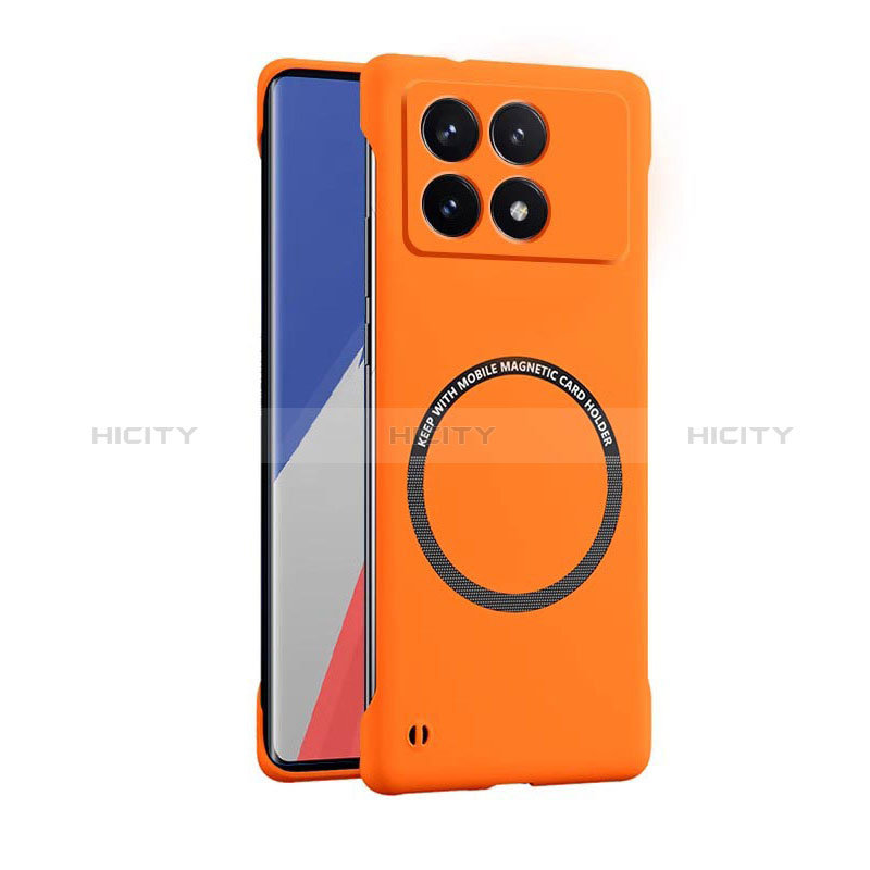 Coque Plastique Rigide Sans Cadre Etui Housse Mat avec Mag-Safe Magnetic Magnetique pour Xiaomi Redmi K70 5G Orange Plus