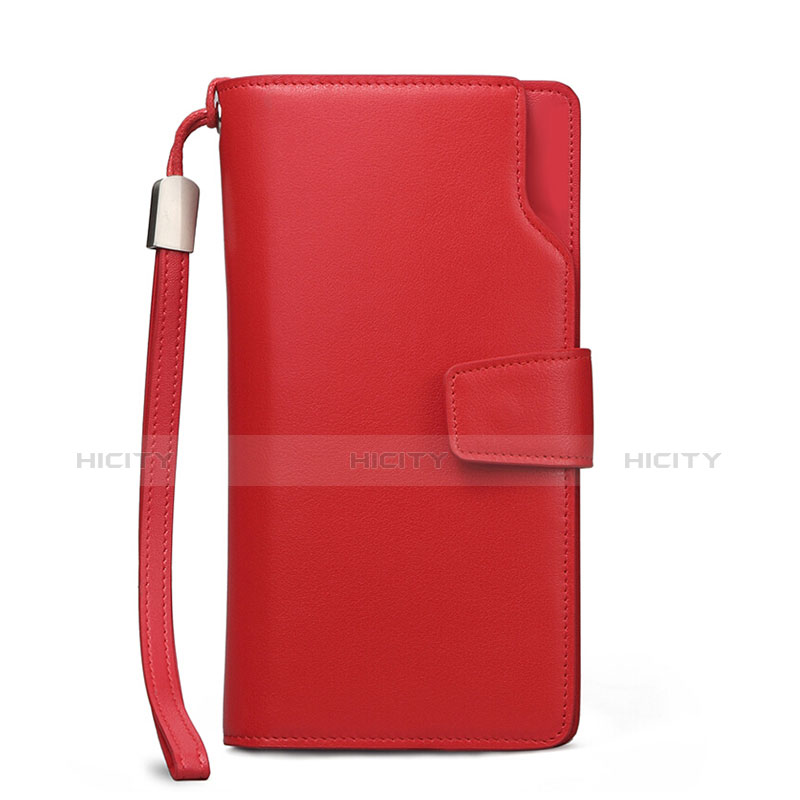 Coque Pochette Cuir Portefeuille Universel Rouge Plus